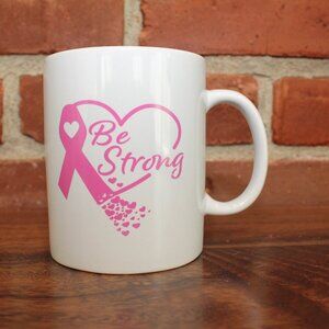 Breast cancer support “Be Strong” coffee cup